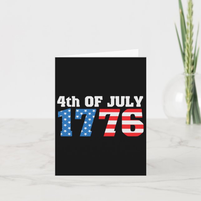 4th Of July 1776  Card (Front)
