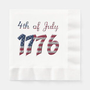 4th of July 1776 Declaration of Independence USA Napkin