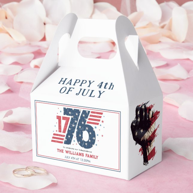 4th of July 1776 Independence Day Party Favour Box (Wedding)
