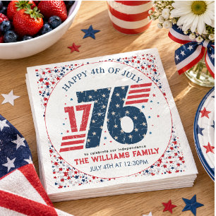 4th of July 1776 Independence Day Party Napkin