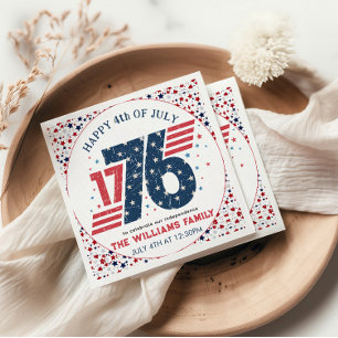 4th of July 1776 Independence Day Party Napkin