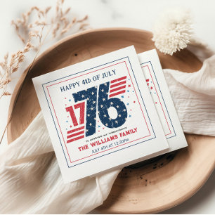 4th of July 1776 Independence Day Party Napkin
