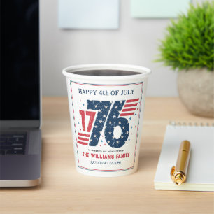 4th of July 1776 Independence Day Party Paper Cups