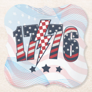 4th of July 1776 Paper Coaster
