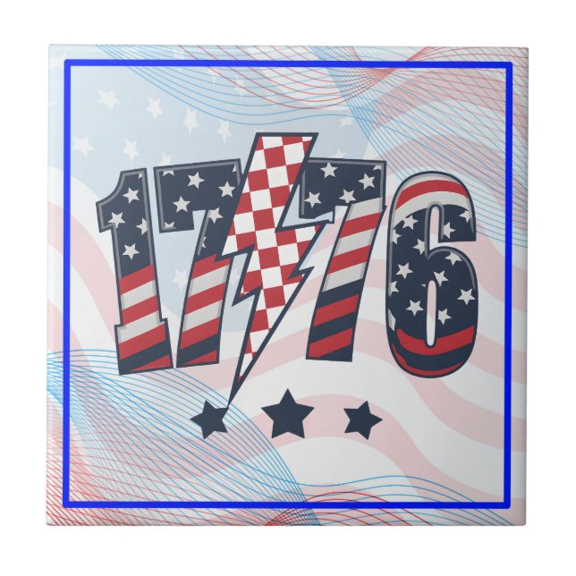 4th of July 1776 Tile (Front)