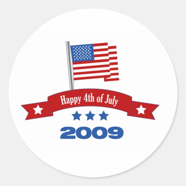 4th of July 2009 Stickers (Front)
