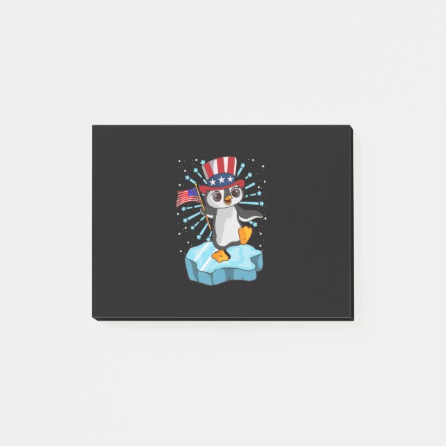4th Of July 2021 Penguin Post-it Notes (Front)