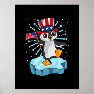 4th Of July 2021 Penguin Poster