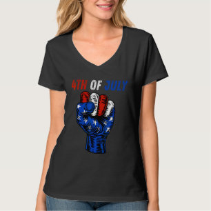 4Th Of July 2023 American Flag Retro Family T-Shirt