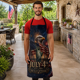 4th of July 250 Years BBQ Party Apron