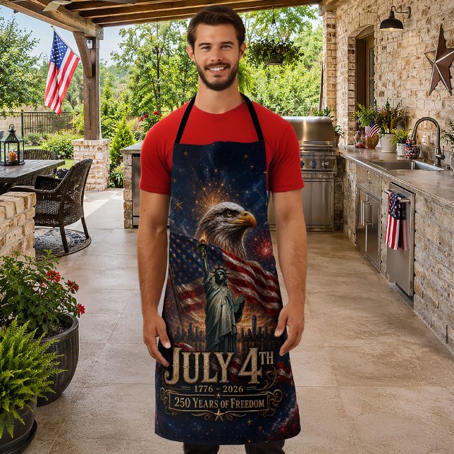 4th of July 250 Years BBQ Party Apron (Creator Uploaded)