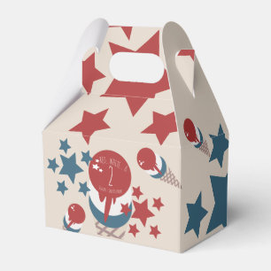 4th of July 2nd Birthday Ice Cream Stars Favour Box