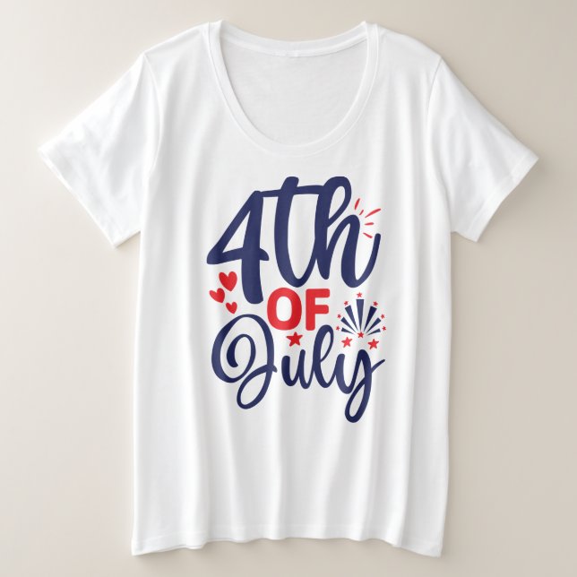 4th of July-68826 Plus Size T-Shirt (Design Front)