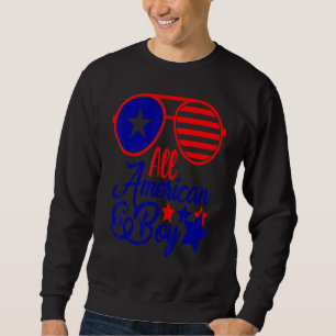 4th Of July All American Boy Patriotic American Na Sweatshirt