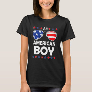 4th Of July  All American Boy Usa Flag Patriotic F T-Shirt