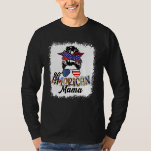 4th of July All American Mama Bleached Tees Messy 