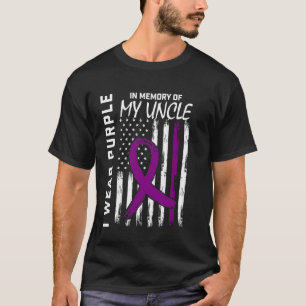 4th of July Alzheimers Awareness Uncle American US T-Shirt