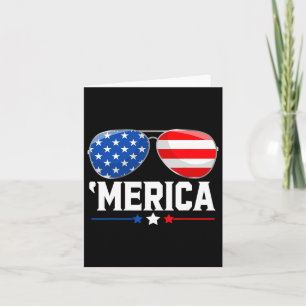 4th Of July America Independence Day Usa Flag Red Card