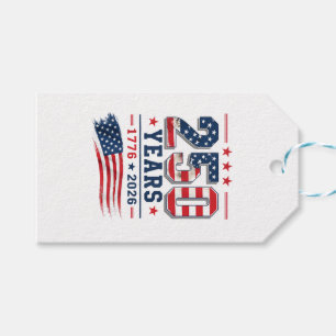 4th of July America US Flag Patriotic 250th Annive Gift Tags