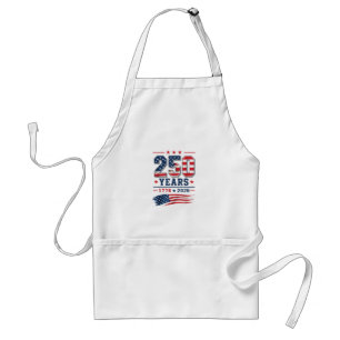 4th of July America US Flag Patriotic 250th Annive Standard Apron