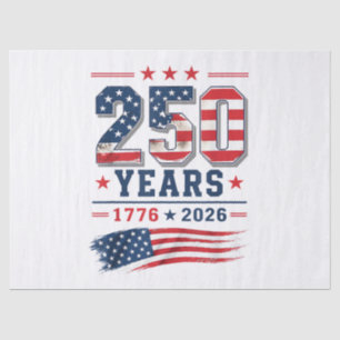 4th of July America US Flag Patriotic 250th Annive Tissue Paper