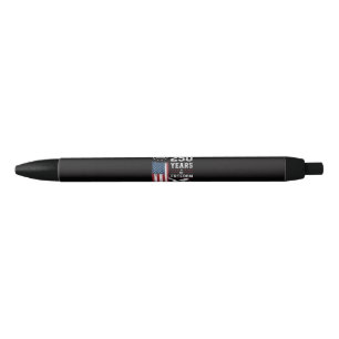 4th of July America US Flag Patriotic Black Ink Pen