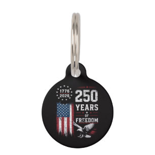 4th of July America US Flag Patriotic Pet Tag