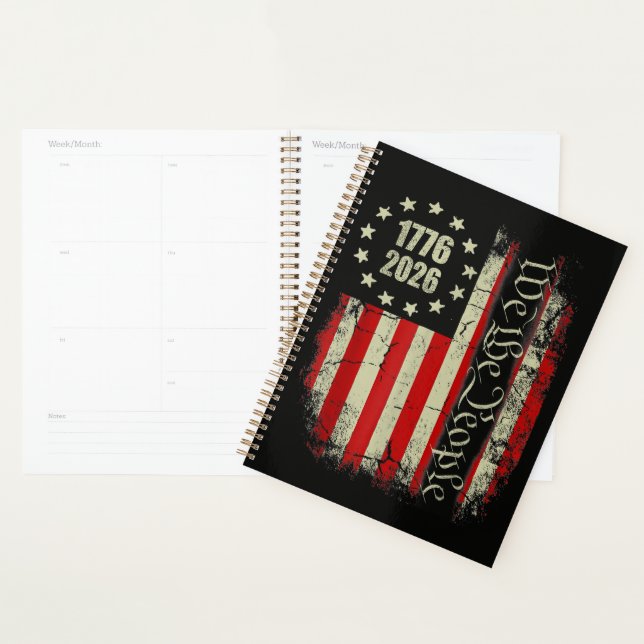 4th of July America US Flag Patriotic  Planner (Display)