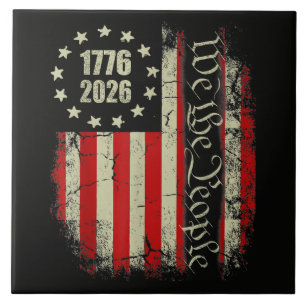 4th of July America US Flag Patriotic Tile