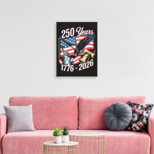4th of July America US Patriotic Eagle Canvas Print