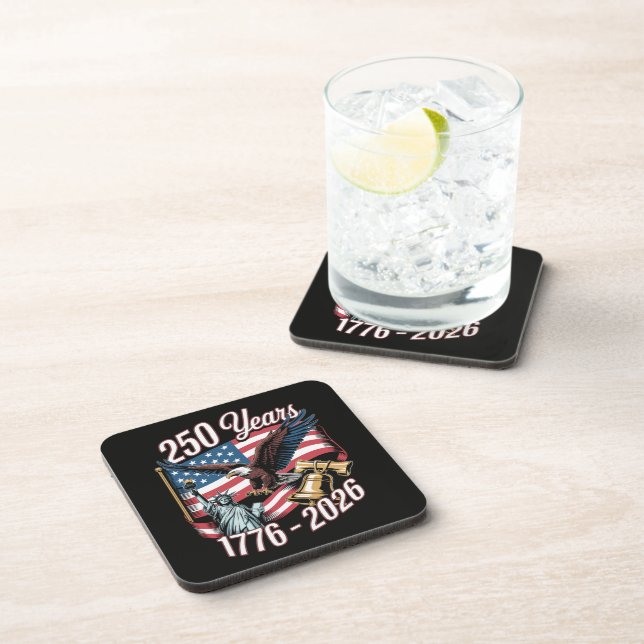 4th of July America US Patriotic Eagle Coaster (Right Side)
