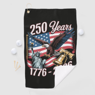 4th of July America US Patriotic Eagle Golf Towel