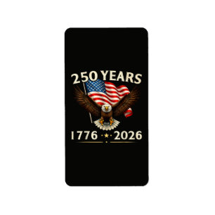 4th of July America US Patriotic Eagle  Label