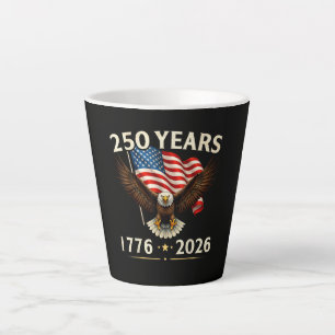 4th of July America US Patriotic Eagle  Latte Mug