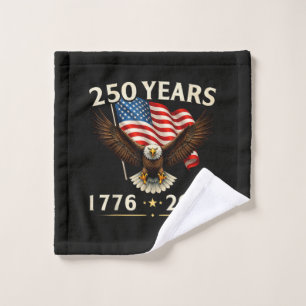 4th of July America US Patriotic Eagle  Wash Cloth