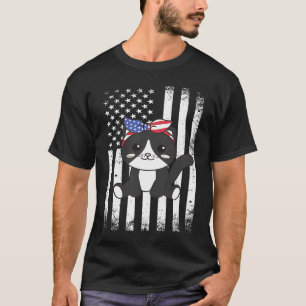 4th Of July American Cat For Kids Cute Usa Cat 15 T-Shirt