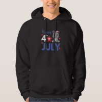 4th Of July American cute Rhino For Kids Cute Usa 