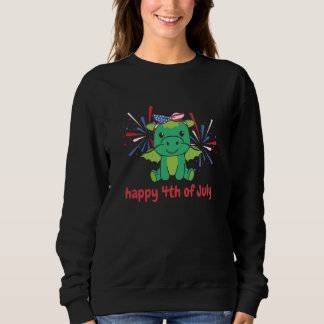 4th Of July American Dragon For Kids Cute Usa Drag Sweatshirt