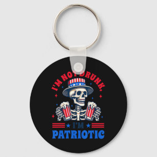 4th Of July American Drinking I'm Not Drunk I'm Pa Key Ring