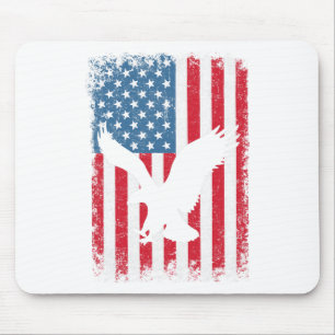 4th Of July American Eagle Flag Usa Independence D Mouse Pad