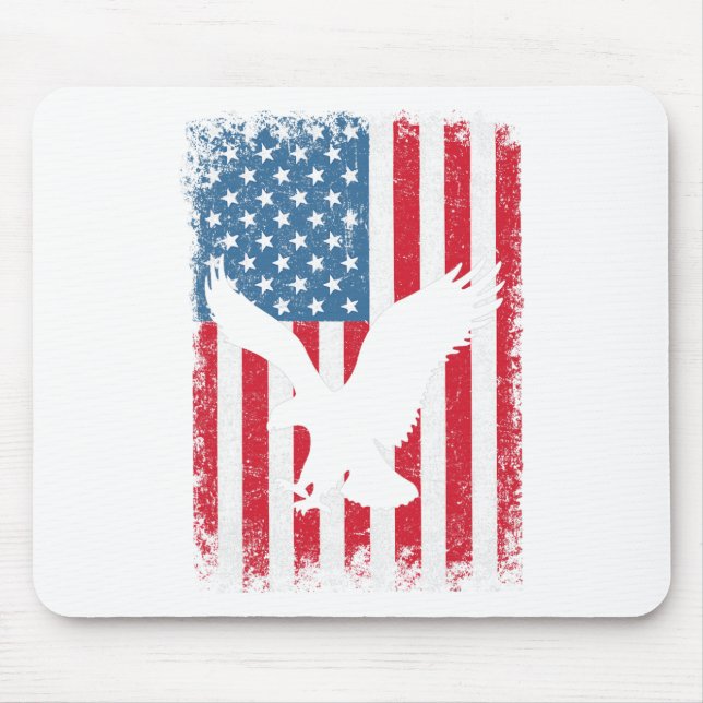 4th Of July American Eagle Flag Usa Independence D Mouse Pad (Front)