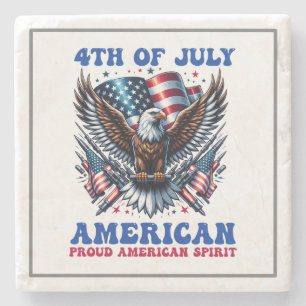 4th Of July American Eagle Sublimation-61001 Stone Coaster