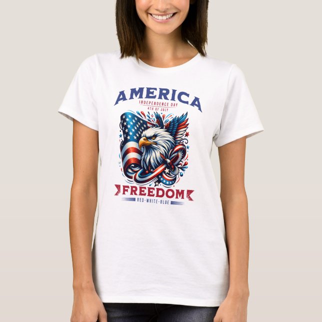 4th of July American Eagle Sublimation-61901 T-Shirt (Front)