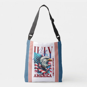 4th of July American Eagle Sublimation-61904 Crossbody Bag