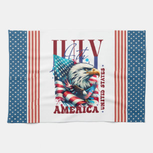 4th of July American Eagle Sublimation-61904 Tea Towel