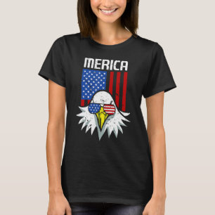 4th of July American Flag Bald Eagle Mullet 4th Ju T-Shirt