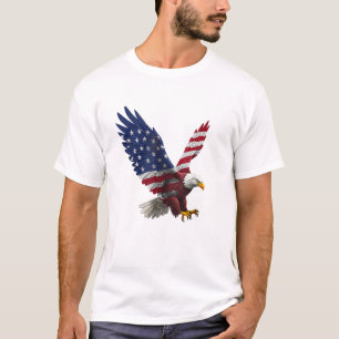4th of July American Flag Bald Eagle Patriotic T-Shirt