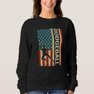 4th of July American Flag Ball Sport men Gaga Ball Sweatshirt