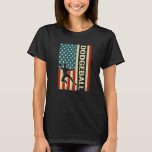 4th of July American Flag Ball Sport men Gaga Ball T-Shirt