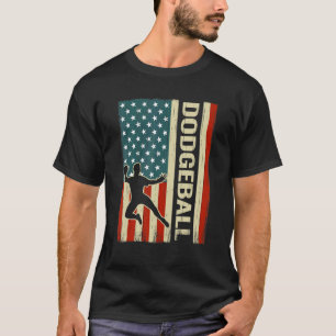 4th of July American Flag Ball Sport men Gaga Ball T-Shirt